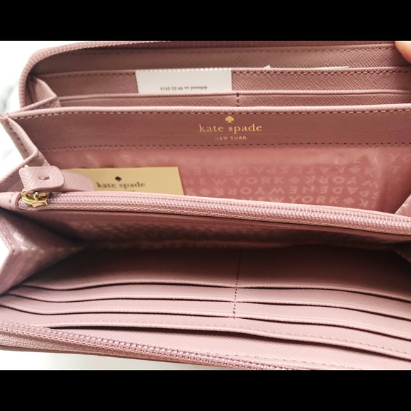 Kate Spade Greta Court Zip Around Wallet Glitter - Picture 5 of 5